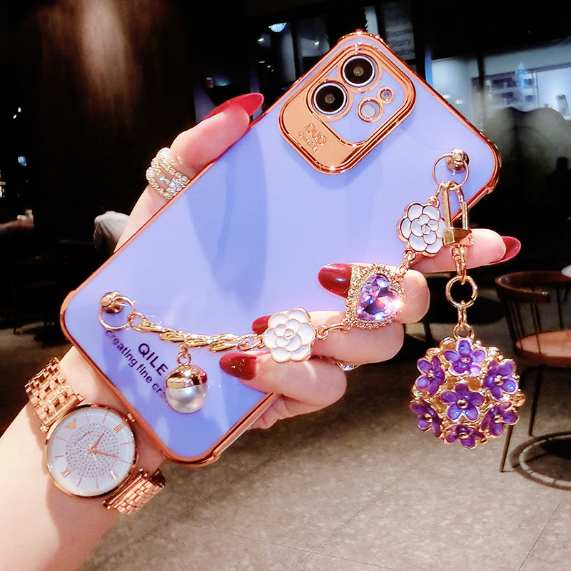 Compatible with Apple , Four-leaf Clover Chain Phone Case