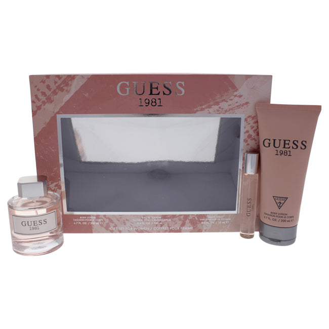 Guess 1981 by Guess for Women - 3 Pc Gift Set 3.4oz EDT Spray, 0.5oz EDT Spray, 6.7oz Body Lotion