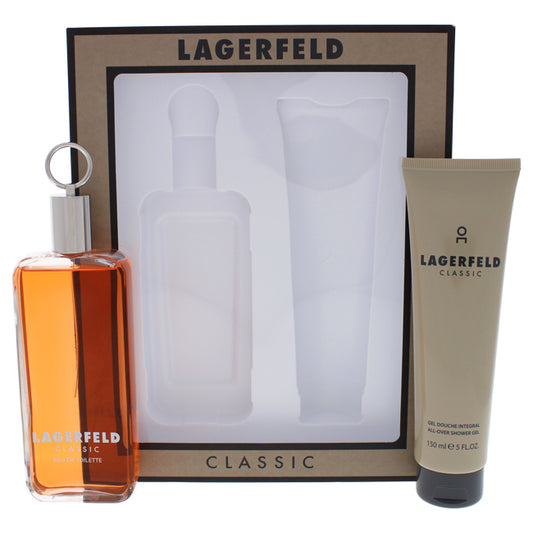 Lagerfeld by Karl Lagerfeld for Men - 2 Pc Gift Set 5oz EDT Spray, 5oz Shower Gel