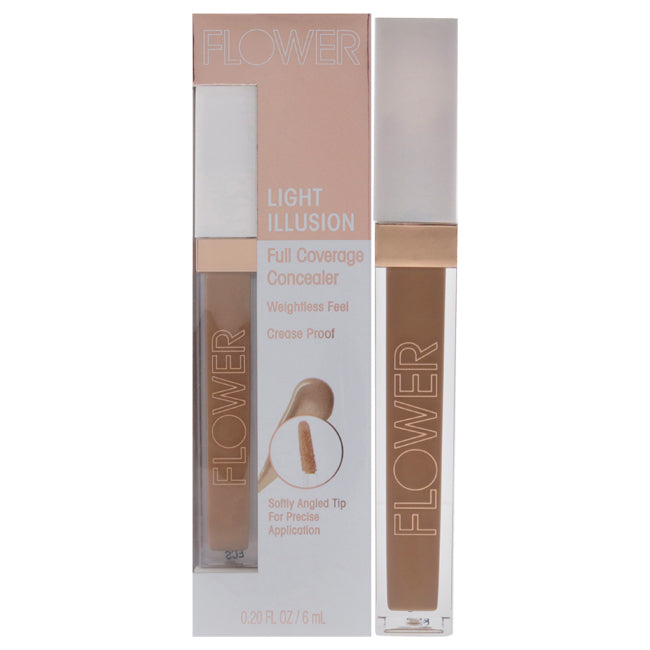 Light Illusion Full Coverage Concealer - D2-3 Deep by Flower Beauty for Women - 0.20 oz Concealer