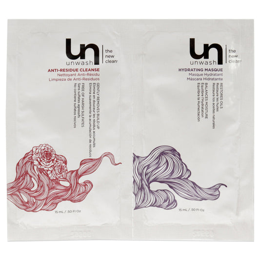 Unwash Duo by Unwash for Unisex - 2 x 0.5 oz Anti-Residue Cleanse, Hydrating Masque