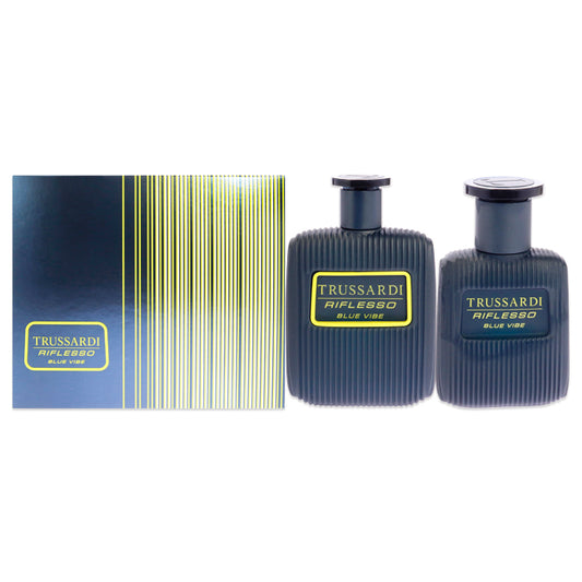 Riflesso Blue Vibe by Trussardi for Men - 2 Pc Gift Set 3.4 oz EDT Spray, 1oz EDT Spray