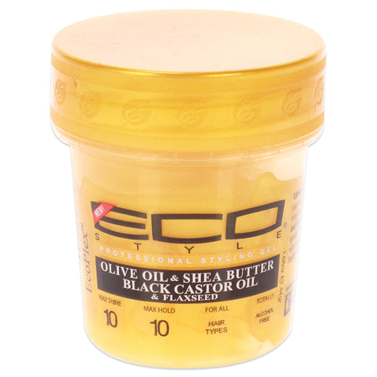 Eco Style Gel - Olive Oil and Shea Butter Black Castor Oil and Flaxseed by Ecoco for Unisex - 1.6 oz Gel