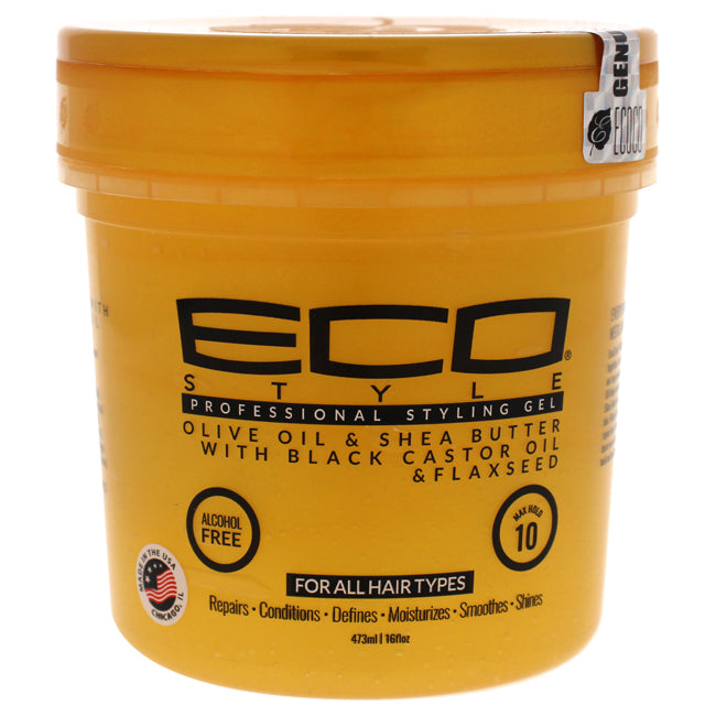 Eco Style Gel - Olive Oil and Shea Butter Black Castor Oil and Flaxseed by Ecoco for Unisex - 16 oz Gel