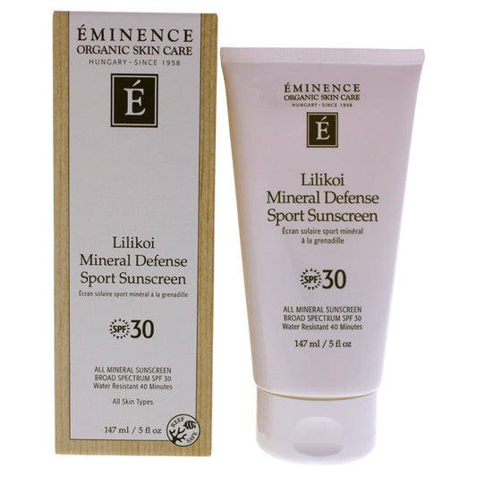 Lilikoi Mineral Defense Sport SPF 30 by Eminence for Unisex - 5 oz Sunscreen