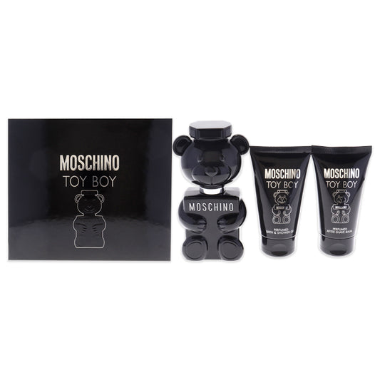 Moschino Toy Boy by Moschino for Men - 3 Pc Gift Set 1.7oz EDP Spray, 1.7oz Bath and Shower Gel, 1.7oz After Shave Balm