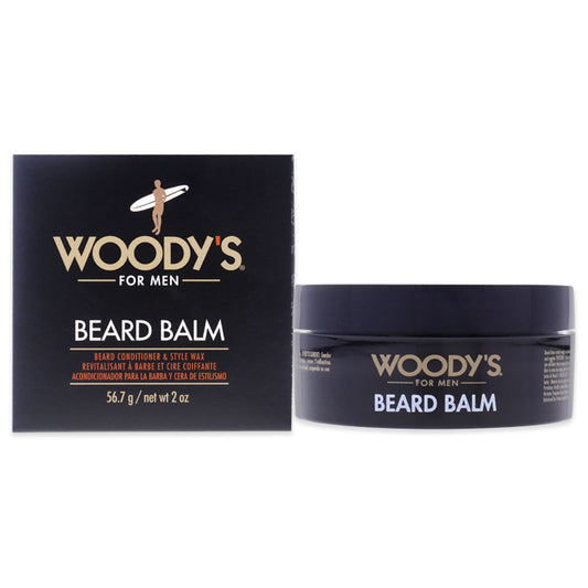 Beard Balm by Woodys for Men - 2 oz Balm