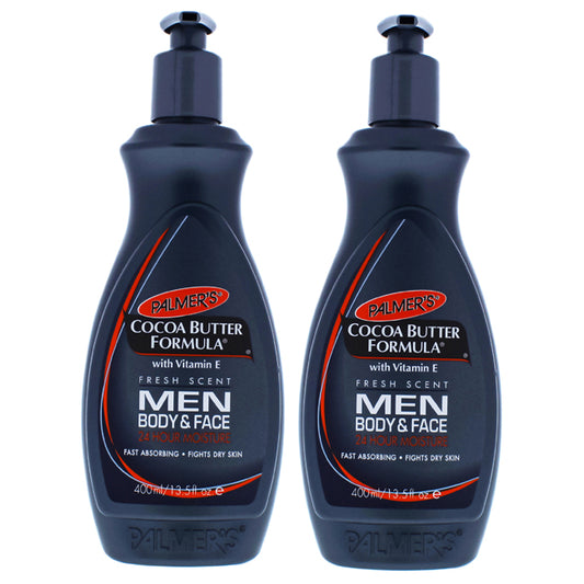 Cocoa Butter Men Body and Face Lotion - Pack of 2 by Palmers for Men - 13.5 oz Body Lotion