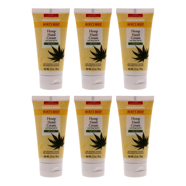 Hemp Hand Cream by Burts Bees for Unisex - 2.5 oz Cream - Pack of 6