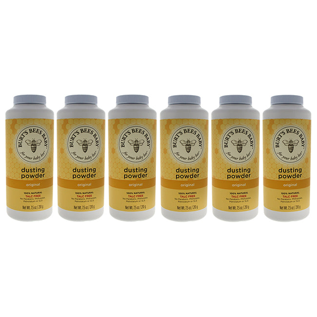 Baby Bee Dusting Powder Original by Burts Bees for Kids - 7.5 oz Powder - Pack of 6