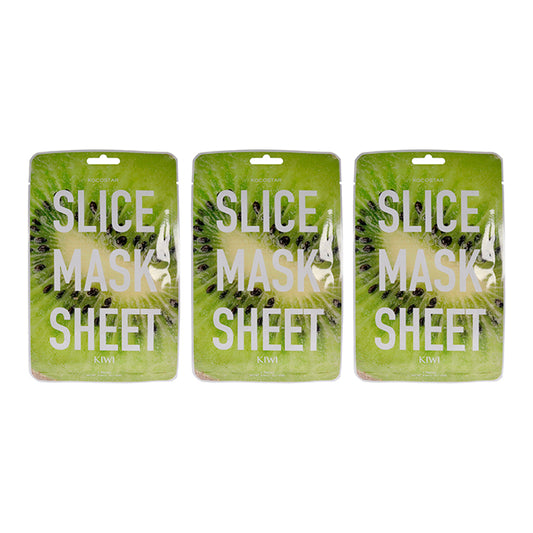 Slice Sheet Mask - Kiwi by Kocostar for Unisex - 1 Pc Mask - Pack of 3