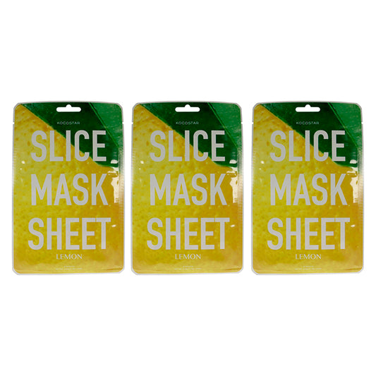 Slice Sheet Mask - Lemon by Kocostar for Unisex - 1 Pc Mask - Pack of 3