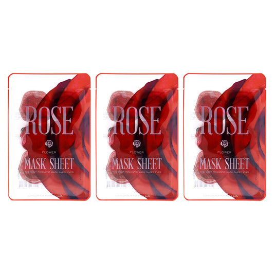 Slice Sheet Mask - Rose Flower by Kocostar for Unisex - 1 Pc Mask - Pack of 3