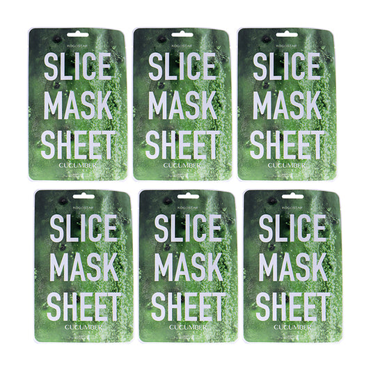 Slice Sheet Mask - Cucumber by Kocostar for Unisex - 1 Pc Mask - Pack of 6