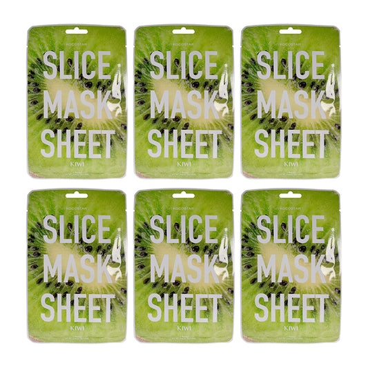 Slice Sheet Mask - Kiwi by Kocostar for Unisex - 1 Pc Mask - Pack of 6