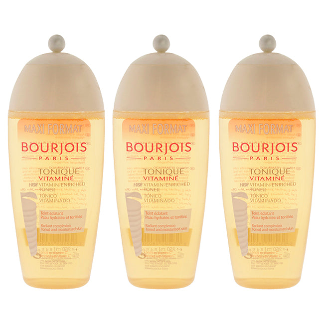 Maxi Format Vitamin-Enriched Toner by Bourjois for Women - 8.4 oz Toner - Pack of 3