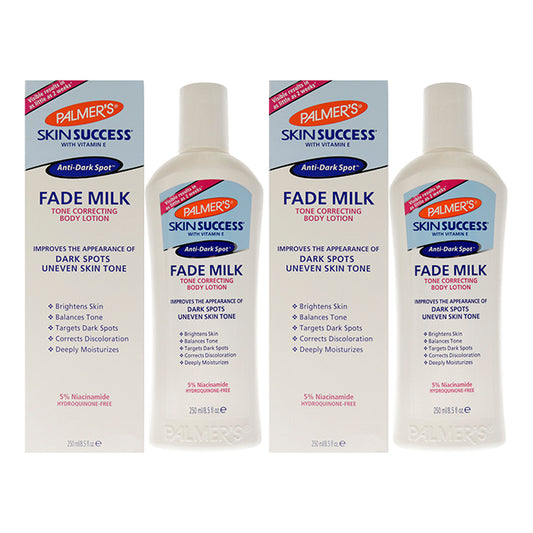 Skin Success Anti-Dark Spot Fade Milk by Palmers for Unisex - 8.5 oz Body Lotion - Pack of 2