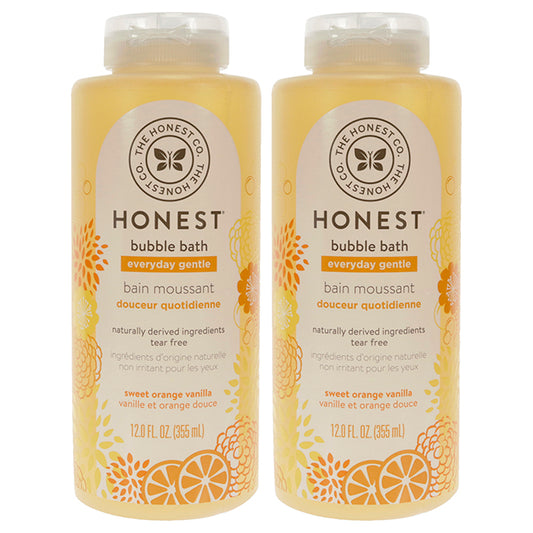 Bubble Bath Everyday Gentle - Sweet Orange Vanilla by Honest for Kids - 12 oz Bubble Bath - Pack of 2