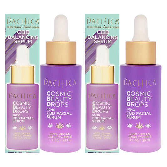 Cosmic Beauty Drops CBD Balancing Serum by Pacifica for Unisex - 1 oz Serum - Pack of 2