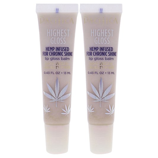 Highest Gloss Hemp Lip Balm - Cupcake by Pacifica for Women - 0.43 oz Lip Balm - Pack of 2