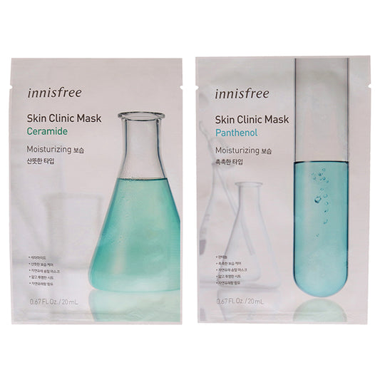 Skin Clinic Mask Kit by Innisfree for Unisex - 2 Pc Kit 0.67oz Mask - Ceramide, 0.67oz Mask - Panthenol