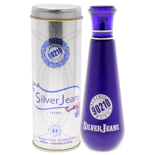 90210 Silver Jeans by Giorgio Beverly Hills for Men - 3.4 oz EDT Spray