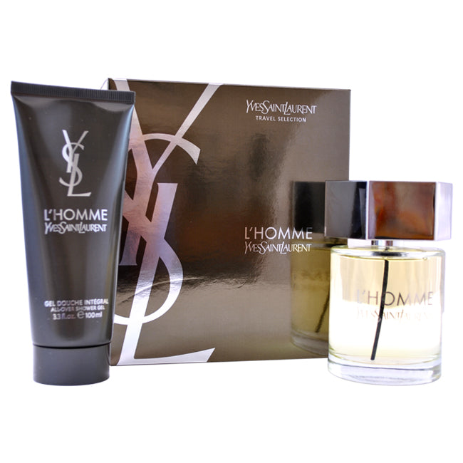 LHomme by Yves Saint Laurent for Men - 2 Pc Gift Set 3.3oz EDT Spray, 3.3oz All Over Shower Gel