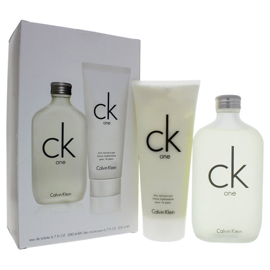 CK One by Calvin Klein for Men - 2 Pc Gift Set 6.7oz EDT Spray, 6.7oz Skin Moisturizer