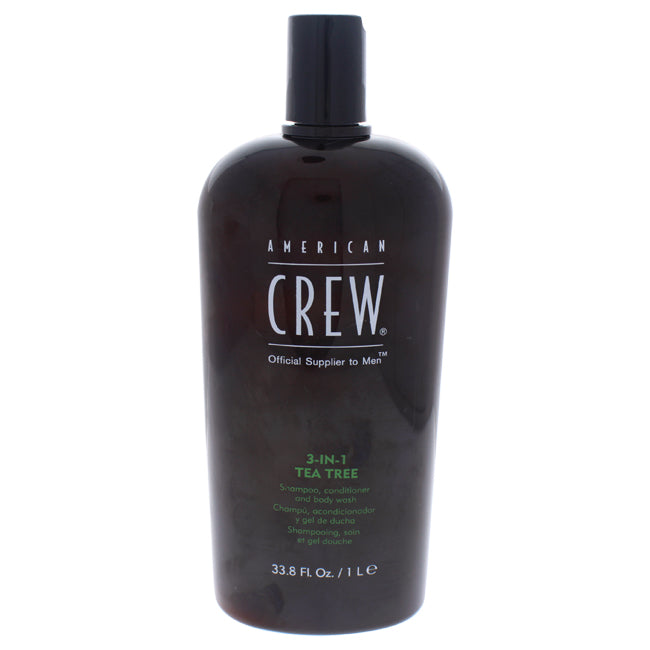 3-In-1 Tea Tree Shampoo & Conditioner & Body Wash by American Crew for Men - 33.8 oz Shampoo & Conditioner & Body Wash