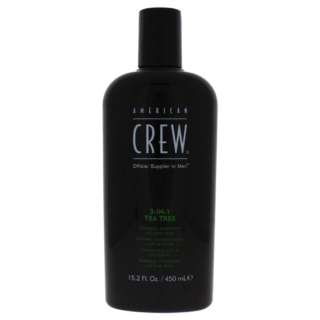 3-In-1 Tea Tree Shampoo and Conditioner and Body Wash by American Crew for Men - 15.2 oz Shampoo and Conditioner and Body Wash