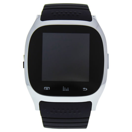 EK-B4 Montre Connectee Silver/Black Silicone Strap Smart Watch by Eclock for Men - 1 Pc Watch