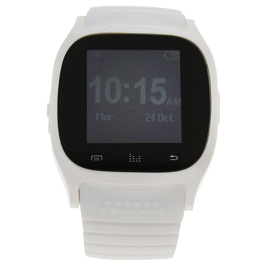 EK-B1 Montre Connectee White Silicone Strap Smart Watch by Eclock for Men - 1 Pc Watch