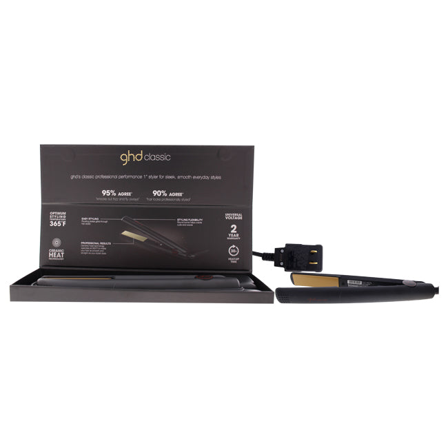 GHD Classic Styler Flat Iron - Black by GHD for Unisex - 1 Inch Flat Iron