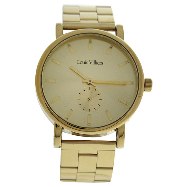 LV2070 Gold Stainless Steel Bracelet Watch by Louis Villiers for Unisex - 1 Pc Watch