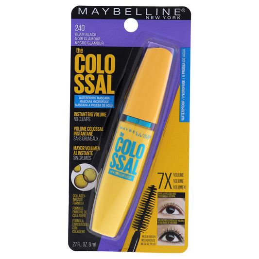 The Colossal Volum Express Waterproof Mascara - # 240 Glam Black by Maybelline for Women - 0.27 oz Mascara