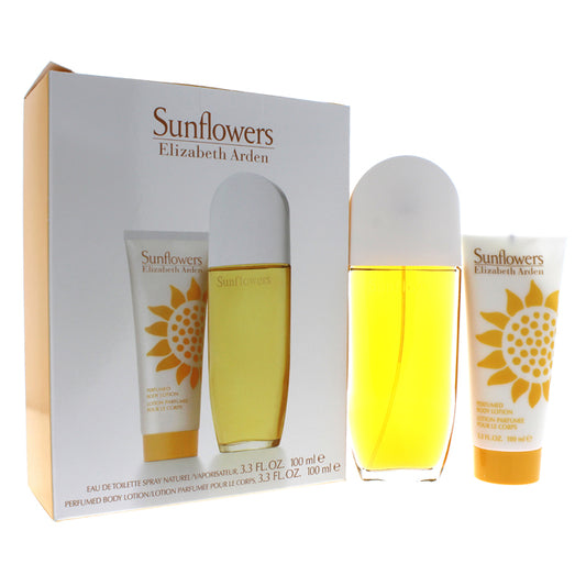 Sunflowers by Elizabeth Arden for Women - 2 pc Gift Set 3.3 oz EDT Spray, 3.3 oz Body Lotion