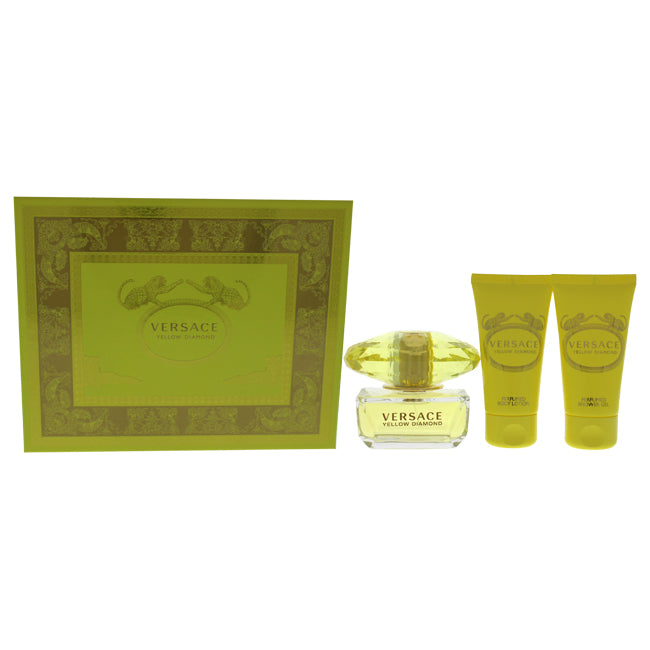 Versace Yellow Diamond by Versace for Women - 3 Pc Gift Set 1.7oz EDT Spray, 1.7oz Shower Gel, 1.7oz Body Lotion