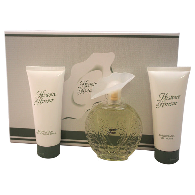 Histoire DAmour by Aubusson for Women - 3 Pc Gift Set 3.4oz EDT Spray, 3.4oz Body Lotion, 3.4oz Shower Gel