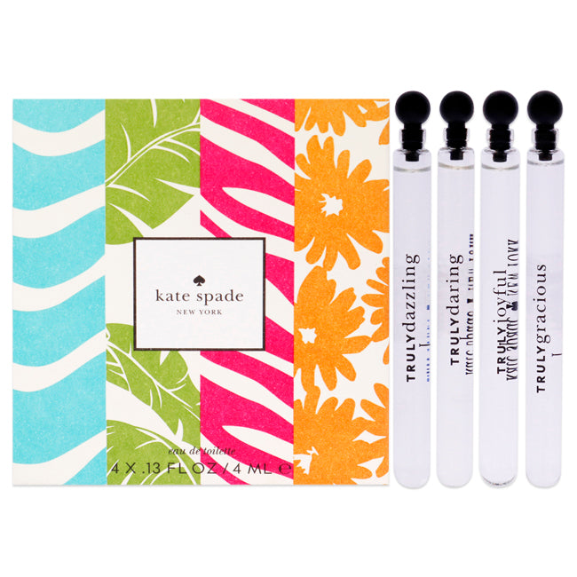 Truly Mini Sampler Set by Kate Spade for Women - 4 Pc Mini Gift Set 4x4 ml EDT Splash Truly Dazzling, Truly Gracious, Truly Daring, Truly Joyful