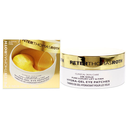 24K Gold Pure Luxury Lift and Firm Hydra-Gel Eye Patches by Peter Thomas Roth for Women - 60 Pc Patches