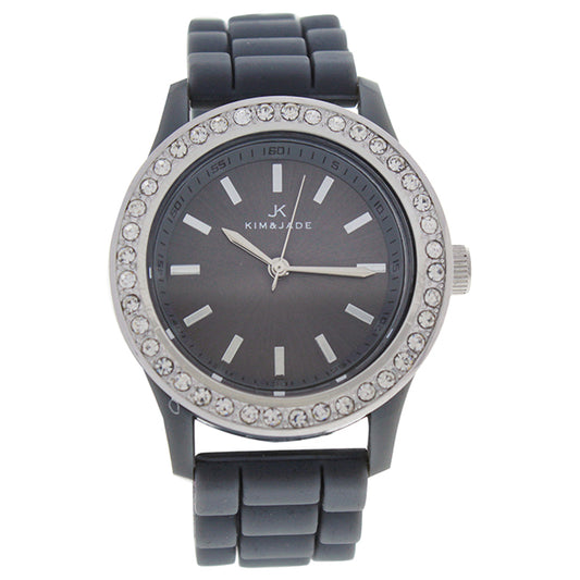 2032L-G Grey Silicone Strap Watch by Kim & Jade for Women - 1 Pc Watch