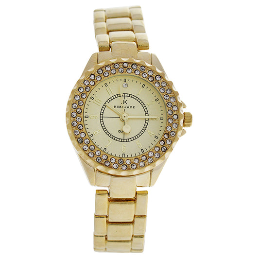 2033L-GG Gold Stainless Steel Bracelet Watch by Kim & Jade for Women - 1 Pc Watch