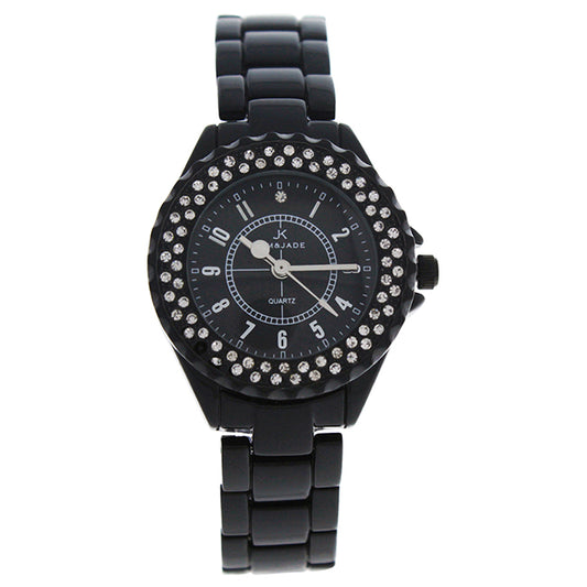 2033L-BB Black Stainless Steel Bracelet Watch by Kim & Jade for Women - 1 Pc Watch